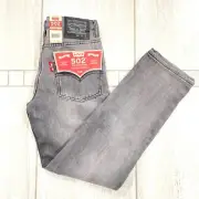 Levi's 502 Boy's Regular Taper Gray Denim Jeans 16 Reg 28 x 28