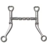 Myler Triple Barrel Mullen Mouth Flat Shank Western Bit, MB 32-3, Myler Level 2
