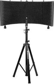 Recording Studio Microphone Isolation Shield + Heavy Duty Tripod Stand
