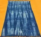 Contemporary Flat-Weave 100% Cottol 4x6 Kilim Dhurrie Block Print Blue Area Rug