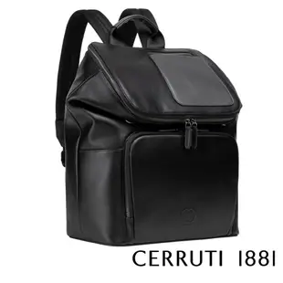 【Cerruti 1881】頂級 義大利 小牛皮 後背包 CEZA05645M 限量2折 全新 專櫃 展示品(黑色)