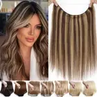 Russian 100% Remy Human Hair Extensions Secret Wire In Headband One Piece 100g