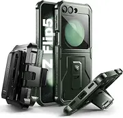 Dexnor for Samsung Galaxy Z Flip 5 5G Case, Full-Body Dual Layer Rugged Case with Kickstand for Samsung Galaxy Z Flip 5 5G - Green