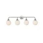 Living District Hanson 4 Light Vanity, Polished Nickel/Frosted - LD7036W38PN