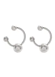 Jean Paul Gaultier The Piercing Hoop Earrings - Silver ONE SIZE
