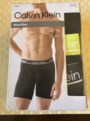Men's Calvin Klein Microfiber 3Pack Boxer Brief color Black Large