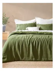 [Natural Home] Vintage Washed Hemp Linen Quilt Cover Set in Olive