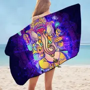 Space Ganesh Microfiber Beach Towel
