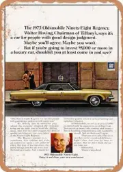 METAL SIGN - 1973 Oldsmobile Ninety Eight Regency