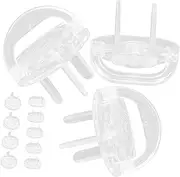 DOITOOL 1 Set Protector Cable Power Lock Childproof Electric Cream Outlet Surge Plug Cord Covers Proofing Plate Splitter Oven Outdoor Kit PC Material