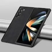 Leather Case for Samsung Z Fold3 Fold4 Fold5 for Samsun Fold 3 4 5 ZFold5 ZFold4 ZFold3 5G Soft Silicone Coque,Black,01,for Samsung Fold5