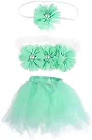 Parliky 1set Creative Girl Tutu Skirt Set Photography Props for Memorable Shower and Photoshoots Breathable and Lightweight Design