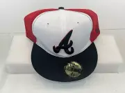 New Era Atlanta Braves 59Fifty 7 1/8" Fitted Hat New Red White Black