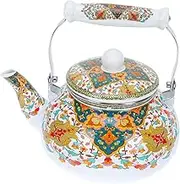 CIYODO 1Pc Enamel Teapot Retro Design Easy to Clean for Stovetop Use for Tea Serving and Kitchen Lightweight and Safe for Daily Use