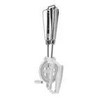 Rotary Manual Hand Whisk Egg Beater Mixer Blender Stainless Steel Kitchen4357