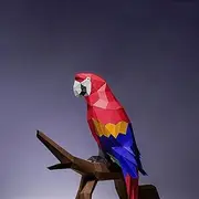 Bird Paper Sculpture,Pre-Cut DIY Papercraft Kit,Handmade Wide Animal Figurine,3D Paper Art,Low Poly Home Decor,All Accessories Included,DIY Teens Gift (Color : A1)