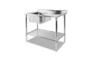 100x60cm Commercial Stainless Steel Sink Kitchen Bench