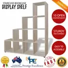 10 Cube Bookcase Display Shelves Storage Organiser Book Shelf Rack Shelving Unit