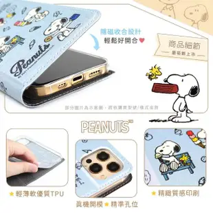 【SNOOPY 史努比】realme narzo 50 彩繪可站立皮套(最愛冰淇淋)