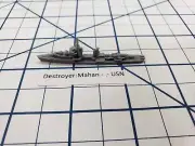 Destroyer - Mahan Class - USN - Wargaming - Axis and Allies - Naval Miniature -