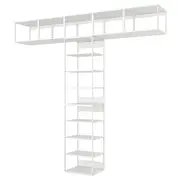 PLATSA open shelving unit, white, 300x42x281 cm