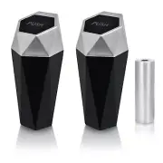 EcoNour Mini Trash Can with Lid (2 Pack) | Small Car Trash Can Cup Holder for...