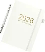 Writing Journal - 2026 Daily Journal 144 Sheets - Hardcover Notebook A5 Calendar for Travel College Graduation Home Business Workplace School Study Meeting