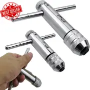 Ratcheting T-Handle Tap Holder Wrench Set, 2 Pcs for M3-M8, M5-M12 Metric Taps