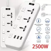 AU Universal Power Strip Powerboard Power Board with AU Plug 3 USB Ports Charger