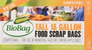 BioBag Tall Kitchen Compostable Bags (13 Gallon), 12 Count Boxes