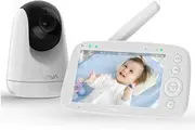 VAVA 5" 720P HD Display Video Baby Monitor with Camera and Audio, IPS Screen, 1000ft Range, 4500 mAh Battery, Two-Way Audio, One-Click Zoom, Night Vision and Thermal Monitor