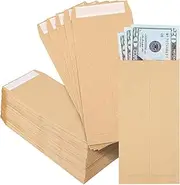Joyberg 120 PCS Cash Envelopes, 6.5"x3.2" Self-Adhesive Kraft Paper for Money Saving Challenge, Coin, Check, Budget, Small Item Organizer