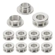 8mm(1/3 Inch) Brass Hole Eyelets, 10 Pcs Flat Grommets, Imitation Silver