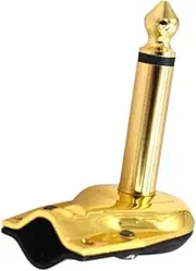 Perfeclan Guitar Effects Pedal Connector Pedal Board Premium Pancake Style 1/4" Microphone Plug Plug and Play Jack Plug Connector Audio, Golden