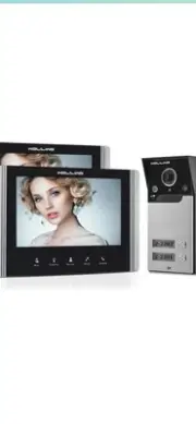 WOLILIWO Wired Video Intercom System, 7 Inch Ring Video Doorbell with IR Night V