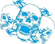 JECOMPRIS Sticker Decals Hood Car Roof Decor Halloween Car Decal Car Decor Hello Bonnet Exterior Decorations for Decal Vehicle Automobile Cover Decor for Car Large Skull Wraps Blue