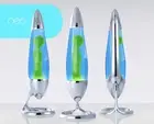 Mathmos Neo Lava Lamp - silver - blue/green