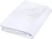 Flat Sheet (Queen White) Brushed Microfiber Breathable Extra Soft and Comfortable - Wrinkle Fade Stain and Abrasion Resistant - Hotel Quality Extremely Durable by Utopia Bedding