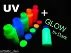 UV Fluoro Blacklight + Glow in Dark 6x50ml Professional Body Face Paint Set