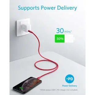 Anker PD快充線 PowerLine+ II USB-C to Lightning 編織充電線 MFi認證 拉車線