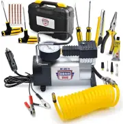 12V DC Best Air Compressor Tire Inflator with Gauge – 150 PSI Portable Air Pu...