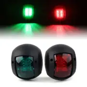 2x Navigation Light Marine Boat LED Side Starboard Light Green Red 12V BLK