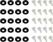 IHOTDER 20PCS M6 Bolt and Washer,Aluminium Fender Washers for Screws,Multifunctional Engine Dress Up Kit for Decorating Fenders,Bumpers,License Plate,Car Accessories Metal Washers (Black)