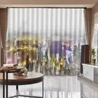 A City At High Altitude 3D Blockout Photo Print Curtain Fabric Curtains Window
