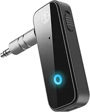 JXTZ Black Bluetooth 5.0 Receiver for Car, 2 in 1 Wireless Bluetooth Transmitter and Receiver for Hands-Free Call