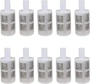 10 Pieces White Household Hose Filters 8mm Water Pump Filters Stainless Steel Encryption Filters Garden Hose Strainer for Sprayers Car Washers Oil Pumps and Industrial Equipment Pumps and Circulatio