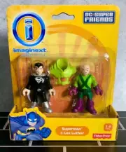 *BLACK SUIT SUPERMAN & LEX LUTHOR* RARE DC SUPER FRIENDS IMAGINEXT 2013 SEALED!