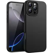 JETech iPhone 16 Pro Max 6.9-Inch Liquid Silicone Case, Silky Soft Touch Full-Body Protective Phone Case, Anti-Scratch Shockproof Cover with Microfiber Lining Black