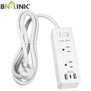 BN-LINK Surge Protector Power Strip with 6 Outlets 2 USB-A 1 USB-C (Total 3.4A)