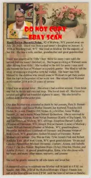 Hazel Nolan (1938-2020) - Walmart #5319 - MacArthur, WV - Memorial Obituary Card
